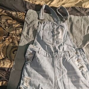 Light Blue Denim Overalls